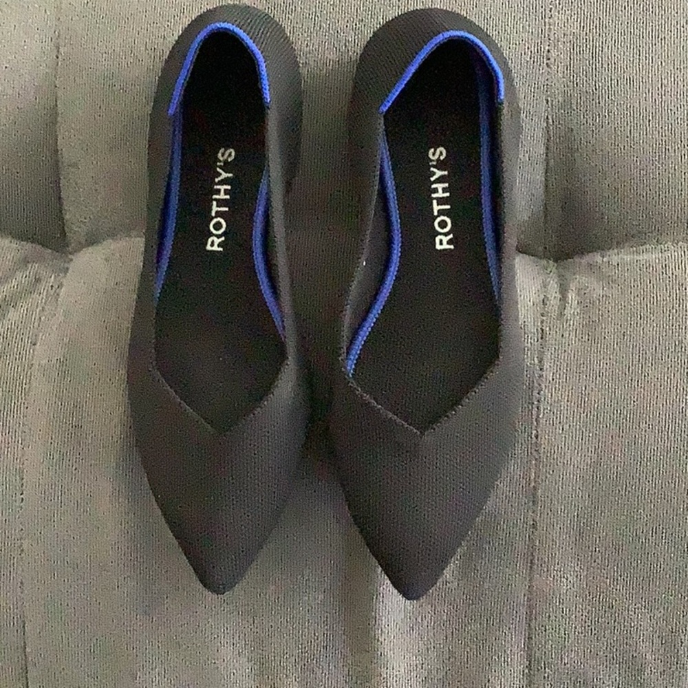 Rothy's Black and Blue Women's Flats - The Point